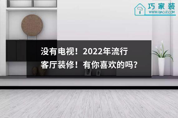 没有电视！2022年流行客厅装修！有你喜欢的吗？