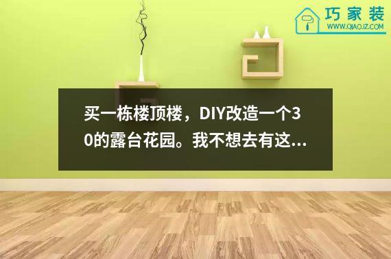 买一栋楼顶楼，DIY改造一个30的露台花园。我不想去有这样露台的地方。